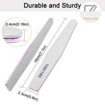 Professional Nail Files  Emery Board Nail File for Natural Nails 100/180/240 Grit Fine Grit Fingernail Files
