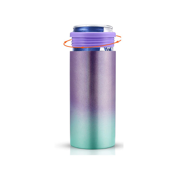 individual durable suction excellent material beer glitter slim stainless steel can cooler sleeves