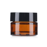 Wholesale customize luxury 20g 50g empty glass jar with electroplating screw cap for cosmetic packaging