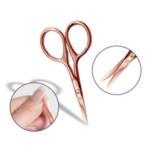 Private logo rose gold cuticle nail scissors for nails manicure