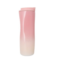 17oz Pink Gradient Color Double Wall Stainless Steel Water Bottle Coffee Tumbler Mugs Travel