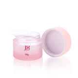 Customized logo 30 50 80 g empty eye face cosmetic containers cylindrical pink frosted glass cream jar set