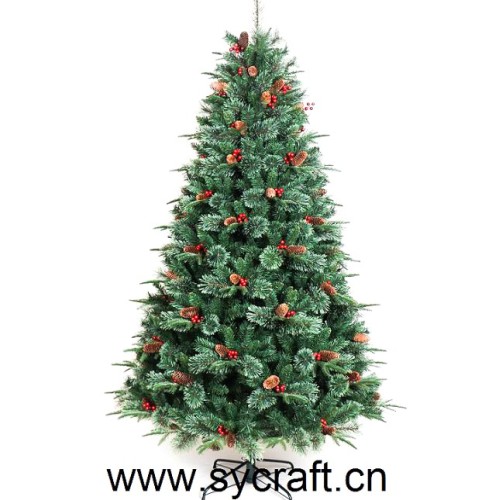 240cm Hotsale Decorative PE & PVC Mixed Christmas Tree