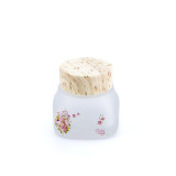 Luxury 50 g 1.7 fl oz empty matte facial cream container cosmetics jar frosted  glass cosmetic jars with lids cap