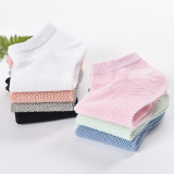 Mesh female socks candy color women summer cotton breathable ankle socks ultra-thin socks  wholesale factory
