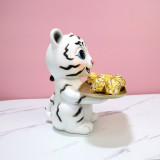 Custom Figurines Resin Cute Tiger Receiver Garden Ornament Table Home Furnishings Home Decor Resin Crafts