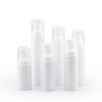 Wholesale 30ml 50ml 60ml 100ml PET white transparent packaging soap foam pump bottles with foamer pump and cap
