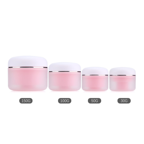 1 1.7 3.3 5oz 30 50 g 100 ml double layer lotion container cosmetic cream cream jars 150 ml in bulk with plastic lids