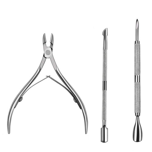 3 in 1 cuticle nipper nail cutter pliers stainless steel