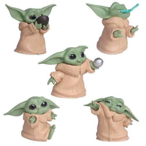 Collection Funny Cute Toy 5 Styles Baby Yoda Action Figures For Children