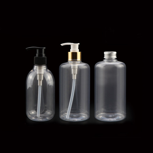 220 250 ml 10 fl oz body care packaging empty round cosmetic clear plastic bottle for shampoo