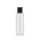 Wholesale 1 1.7 2 3.3 5 10 fl oz 80 250 500 ml skin care packaging cosmetic pet dispenser plastic bottle with black lids
