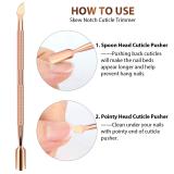 Rose gold Stainless Steel Cuticle Pusher Triangle Nail Polish Remover Cuticle Fork