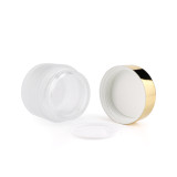Wholesale painting matte clear glass jar 15ml 20ml 30ml 50ml 100ml face cream glass cosmetic cream jar with lid
