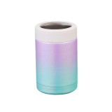 pink suction beer cheap price double wall slim glitter stainless steel can cooler holder oem