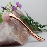 Beauty Metal Uplift V Face Rose Quartz 3d Face Massage Roller