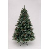 15years Factory Europe Style 8FT Blue Green PVC+PE Mixed Luxury Hinged Artificial Pine Tree