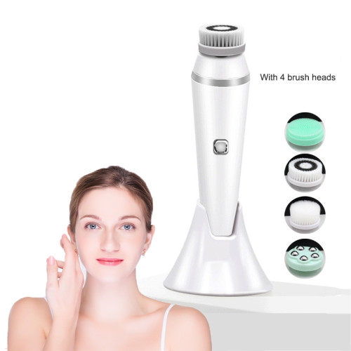 4 in 1 Facial Cleansing Brush Roller Massager Deep Cleansing, Rotating Gentle Exfoliation Massage Electric Face Brush