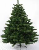 2021 yiwu shuangyuan new 210cm Eco friendly green PVC&pine needle Christmas tree with white and pinecone decorated