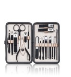 Nail manicure & pedicure set men women tools case with private logo