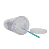 Hot Sale BPA Free 16oz  Double Wall Plastic Insulted  Coffee Tumbler With Straw
