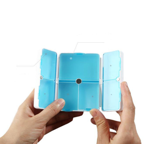 Wholesale Stock Small Order Plastic Portable Folding Pill Storage Cases