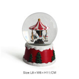 Custom children's decorations 3D Carousel water globe snow globes
