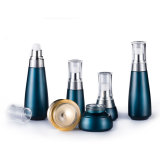 Elegent glass matte blue 50g hydroquinone cream jar 30ml 40ml 100ml 4ozl cosmetic packaging lotion bottle for personal care
