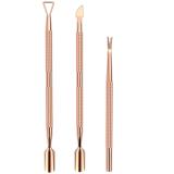 Rose gold Stainless Steel Cuticle Pusher Triangle Nail Polish Remover Cuticle Fork