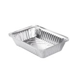 1100Ml Take Away Rectangle Aluminum Foil Container Disposable Foil Food Container With Cover