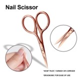 Private logo rose gold cuticle nail scissors for nails manicure
