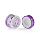 Cute 50g 1 OZ empty lotion gel containers round airtight clear glass jars and bottles for skin care