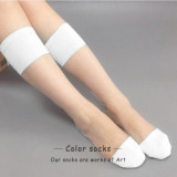 Crystal glass silk socks sheer women stocking manufacturers girls crew socks wholesale factory