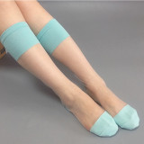 Crystal glass silk socks sheer women stocking manufacturers girls crew socks wholesale factory