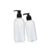 Wholesale 30 50 80 100 200 250 300 500 ml transparent lotion soap gel packaging flat round plastic pump shampoo bottle