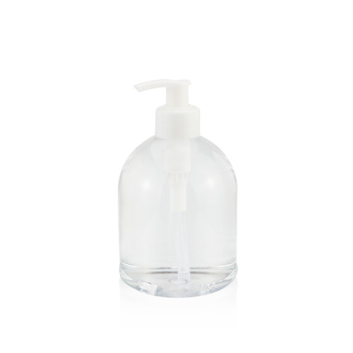 Eco friendly 200ml 500ml empty round bathroom washing dispenser packaging pump liquid plastic hand wash bottle