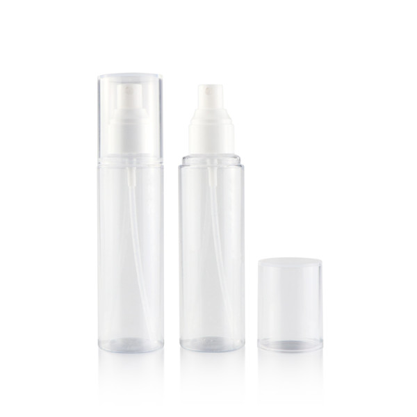Premium 2.7 3.3 4 5 ounce empty round sprayer facial makeup packaging clear water face mist spray bottle with lids