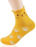 Bulk Wholesale Girl Spring Comfortable Cute Bear Palm Print Colorful Novelty Happy Socks