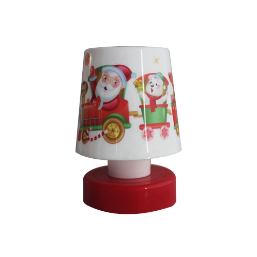 Christmas theme decorate plastic small table led lamp