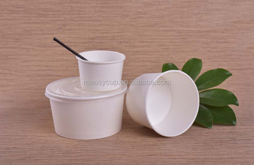 Hot sell disposable biodegradable eco friendly sustainable ice cream paper packaging container box with plastic lids tubs