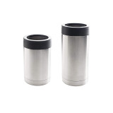 suction coated insulated vacuum metal custom can cooler insulated stainless steel 500 ml