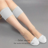 Crystal glass silk socks sheer women stocking manufacturers girls crew socks wholesale factory