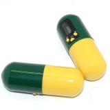 Wholesale Stock Small Order Capsule Shape Electric Pill Box Portable Timing Pill Storage Cases