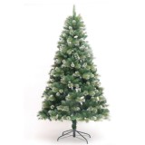 240cm Luxury Decorative PVC PE mixed Christmas tree with Pinecone and red berry