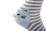 2021 Wholesale Women Spring Cute Cat Animal Colorful Striped Cotton Happy Socks