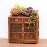 Artificial Plants Wholesale Custom Retro Radio Garden Flower Pot Planters Resin Flower Vases  Artificial Potted Plants