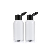 Custom logo 30 50 60 100 250 300 500 ml empty pet squeeze clear packaging hand sanitizer bottles with flip top cap