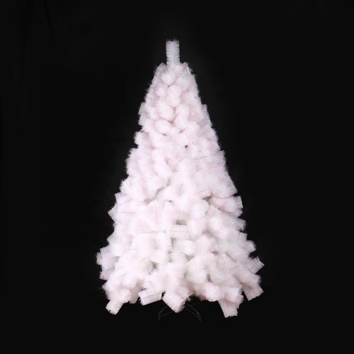 High Density Fancy White Color Hinged hand made artificial PVC Christmas tree