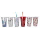 2021 New Arrive BPA Free Classic Double Wall Insulted Strew 16OZ Coffee Plastic Water Tumbler Cups With Lid