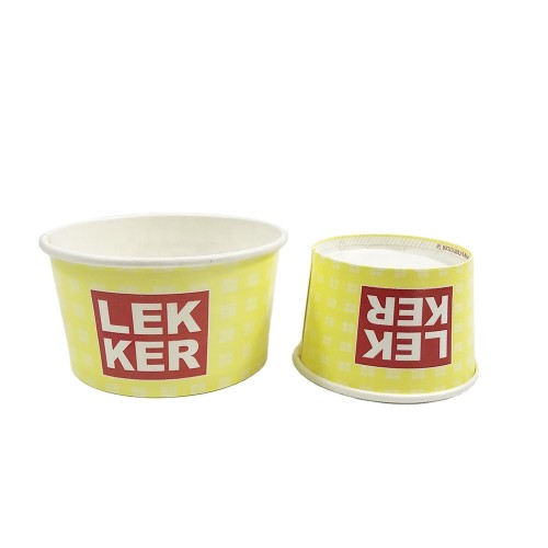 Special Design 6oz 7oz eco friendly biodegradable customized instant noodle paper rice bowl ice cream bowl with lid